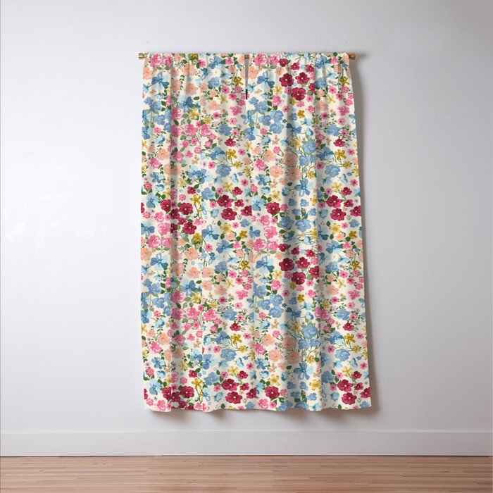 Blooming Cottage Garden Boho Ditsy Floral Window Curtain Gallery Image 3