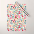 Blooming Cottage Garden Boho Ditsy Floral Wrapping Paper Gallery Image 1