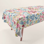 Blooming Cottage Garden Boho Ditsy Floral Tablecloth Gallery Image 1
