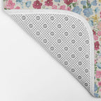 Blooming Cottage Garden Boho Ditsy Floral Bath Mat Gallery Image 2