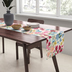 Blooming Cottage Garden Boho Ditsy Floral Table Runner Gallery Image 2