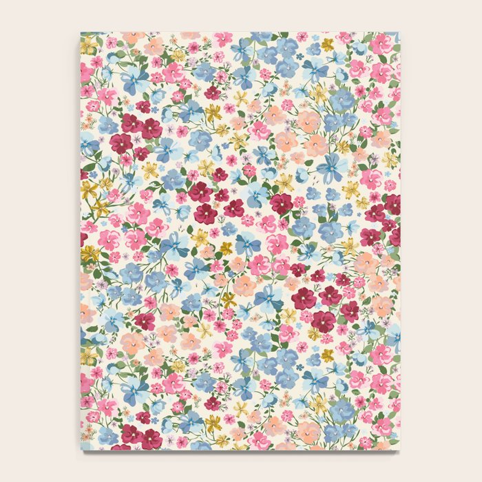 Blooming Cottage Garden Boho Ditsy Floral Notebook Gallery Image 4