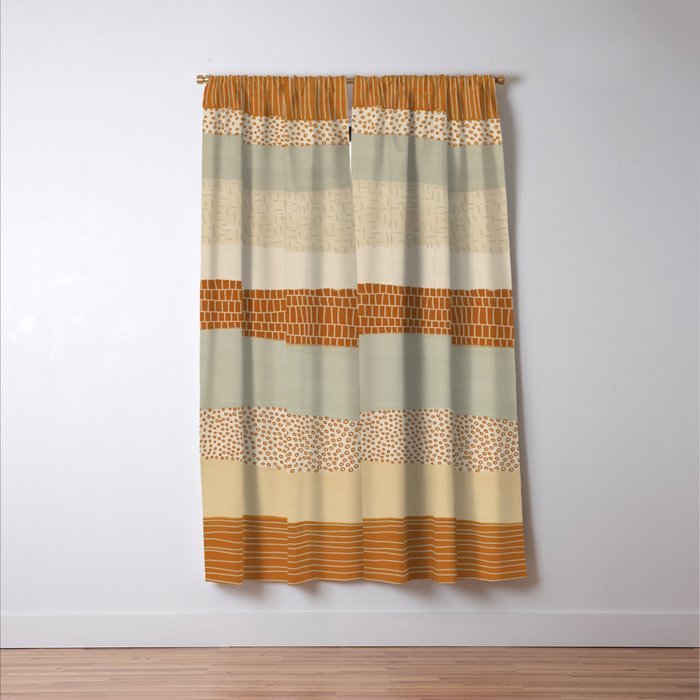 Neutral Abstract Pattern #5 Window Curtain Gallery Image 3