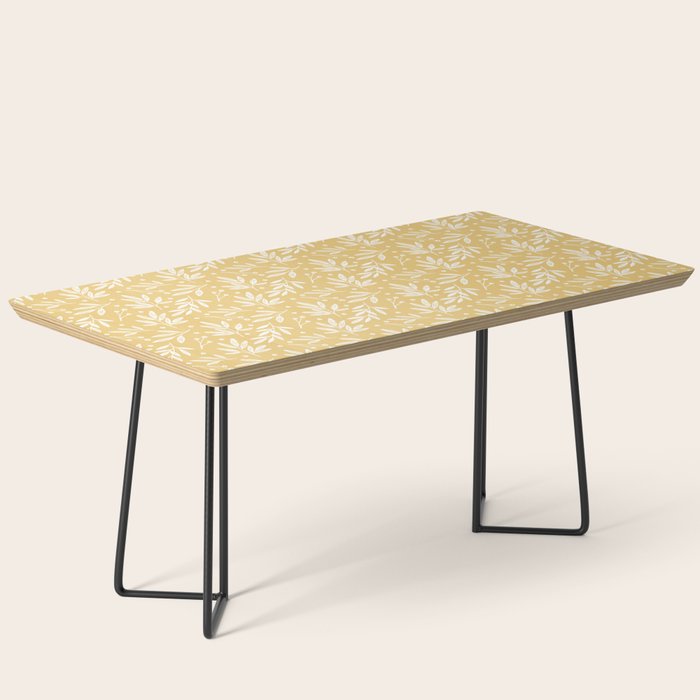 Botanic Pattern - White Yellow Coffee Table Gallery Image 1