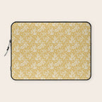 Botanic Pattern - White Yellow Laptop Sleeve Gallery Image 1
