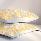 Botanic Pattern - White Yellow Pillow Sham Gallery Image 3