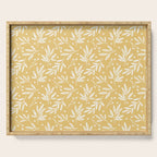 Botanic Pattern - White Yellow Serving Tray Gallery Image 1