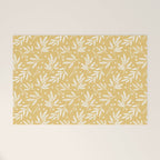 Botanic Pattern - White Yellow Welcome Mat Gallery Image 1