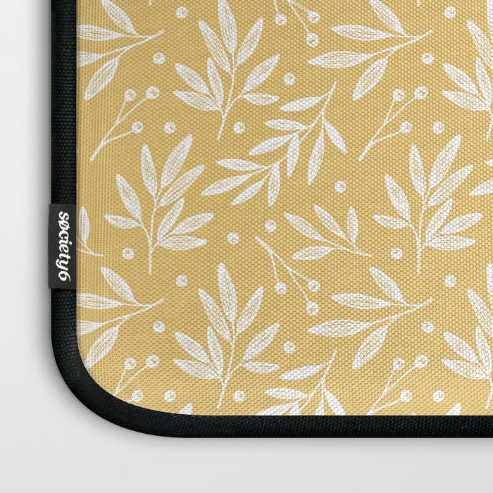 Botanic Pattern - White Yellow Laptop Sleeve Gallery Image 3
