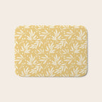 Botanic Pattern - White Yellow Bath Mat Gallery Image 1