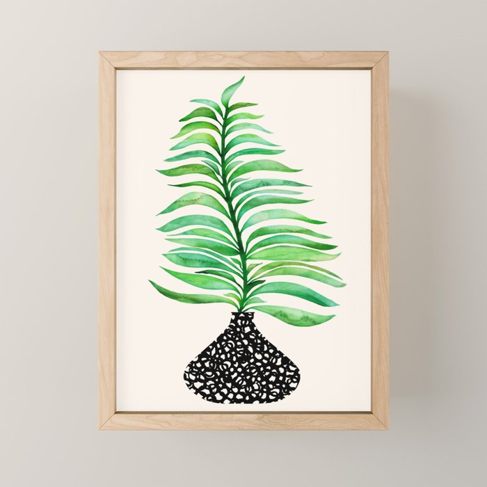 Tropical Leaf Botanical Painting Mini Art Print Gallery Image 1