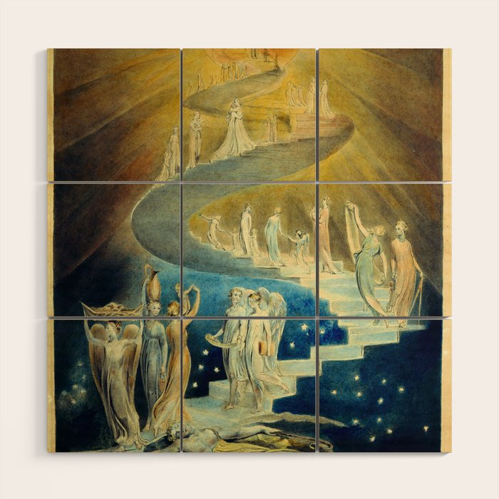 "Jacob's Dream" by William Blake (1805) Wood Wall Art Gallery Image 1