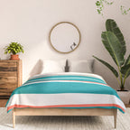 Colorful Stripes, Coral, Teal and Aqua Comforter Gallery Image 3