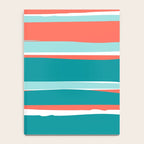 Colorful Stripes, Coral, Teal and Aqua Notebook Gallery Image 4