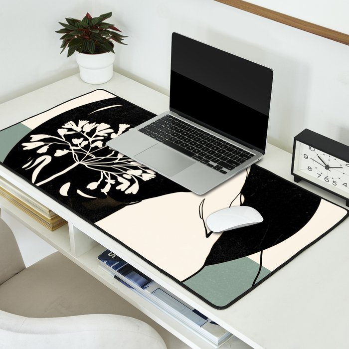 Gentle Beauty 9 Line Drawing Desk Mat Gallery Image 2