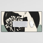 Gentle Beauty 9 Line Drawing Desk Mat Gallery Image 1