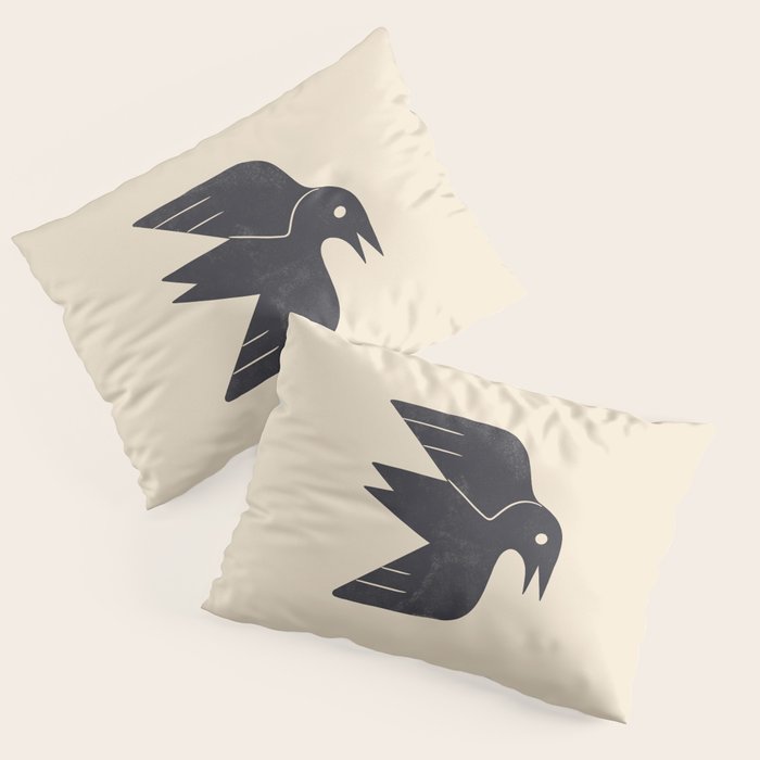 Minimal Blackbird No. 3 Pillow Sham Gallery Image 3