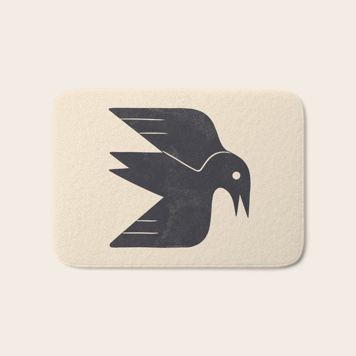 Minimal Blackbird No. 3 Bath Mat Gallery Image 1