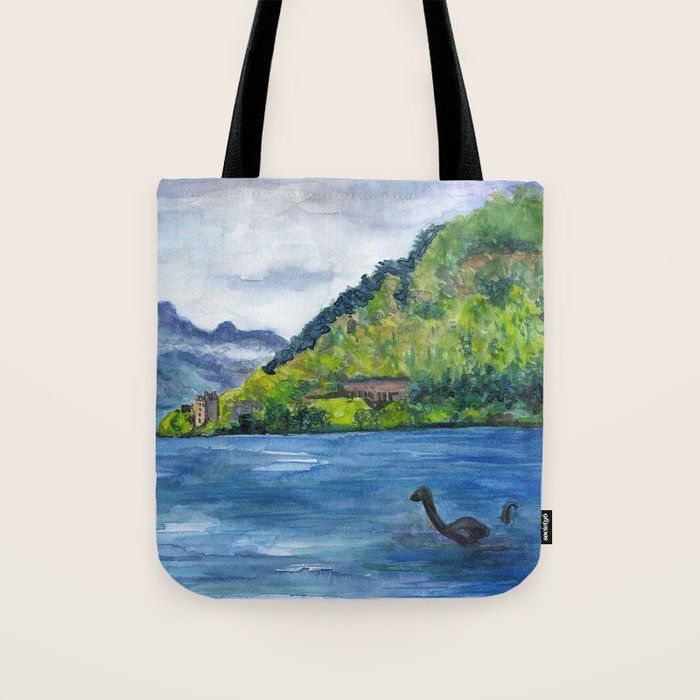 Loch Ness (with Nessie) Tote Bag Gallery Image 1