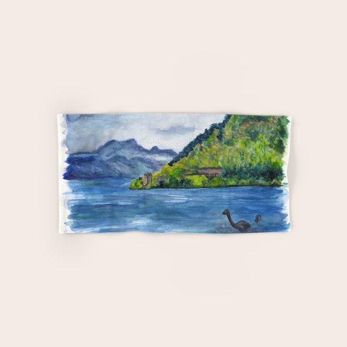 Loch Ness (with Nessie) Bath Towel Gallery Image 1