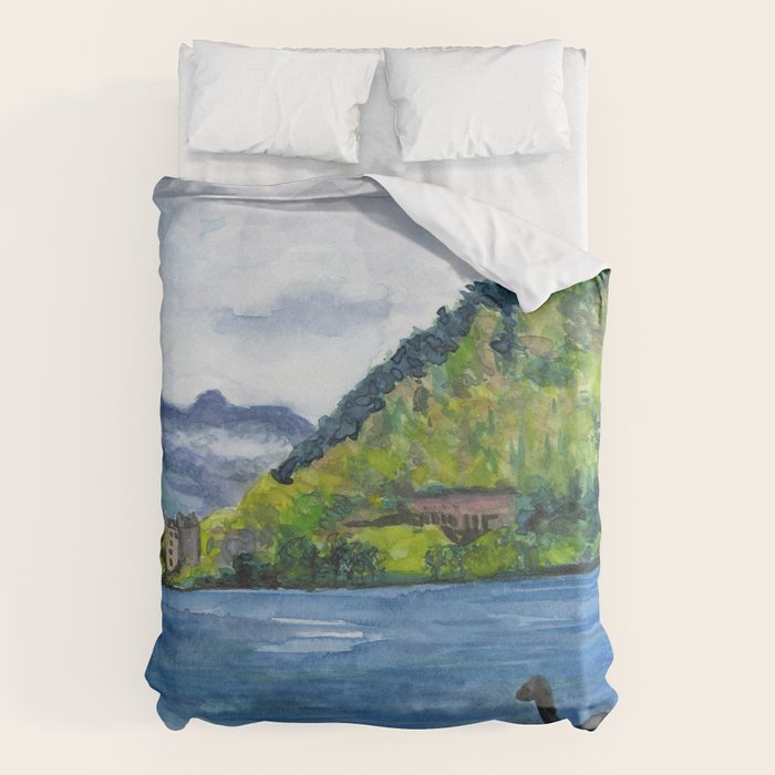 Loch Ness (with Nessie) Duvet Cover Gallery Image 1