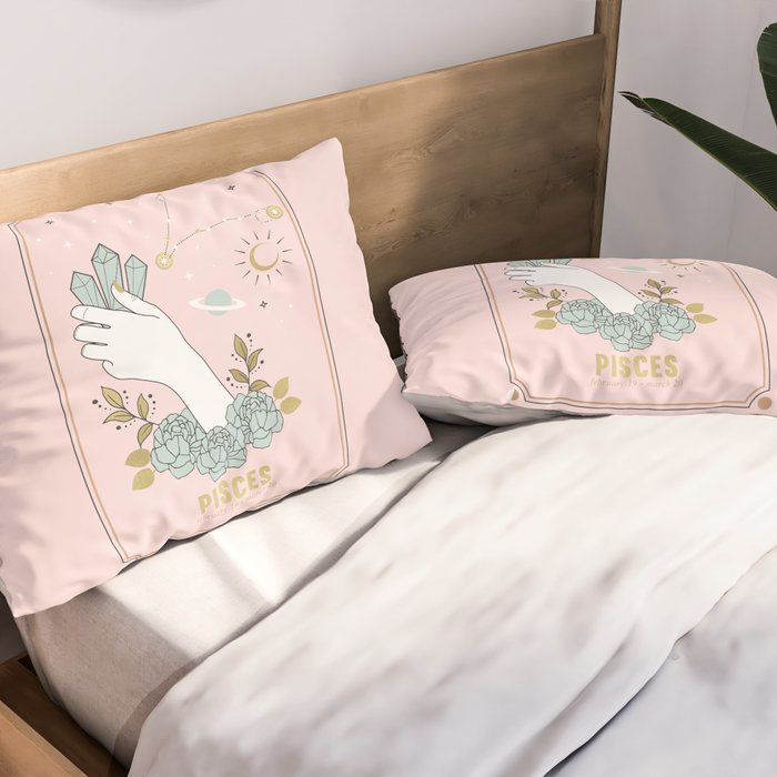 Pisces Zodiac sign Pillow Sham Gallery Image 2