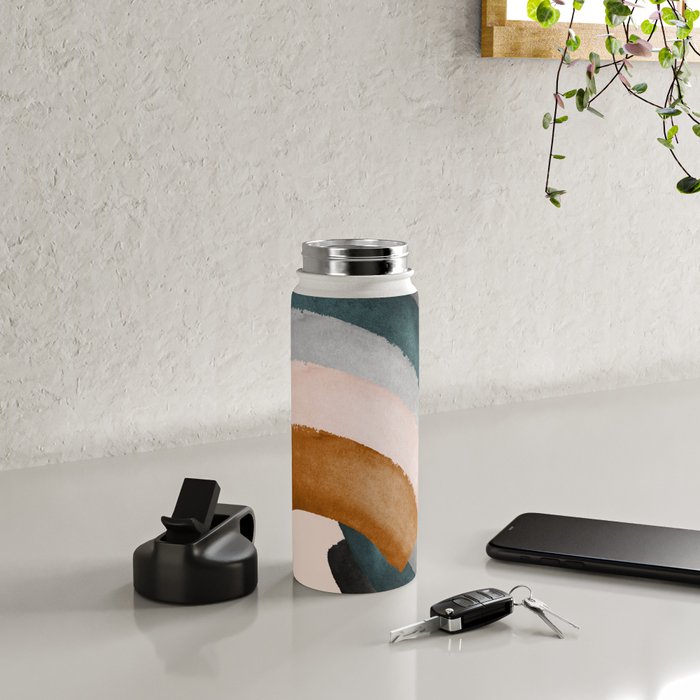 Brushstroke rainbows Water Bottle Gallery Image 4