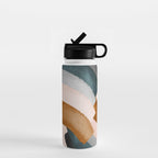 Brushstroke rainbows Water Bottle Gallery Image 1