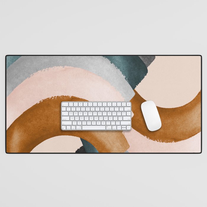 Brushstroke rainbows Desk Mat Gallery Image 1