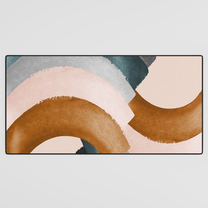 Brushstroke rainbows Desk Mat Gallery Image 3
