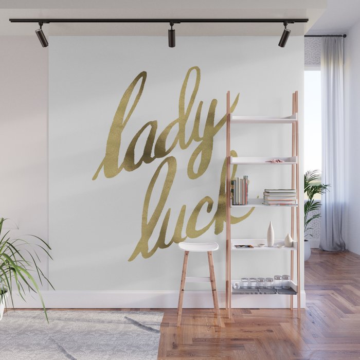 Lady Luck - Gold Ink Wall Mural Gallery Image 1