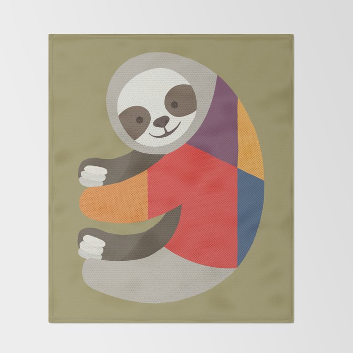 Sloth Throw Blanket Gallery Image 2