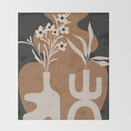Abstract Blooms 1 Throw Blanket Gallery Image 2