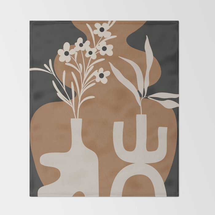 Abstract Blooms 1 Throw Blanket Gallery Image 2