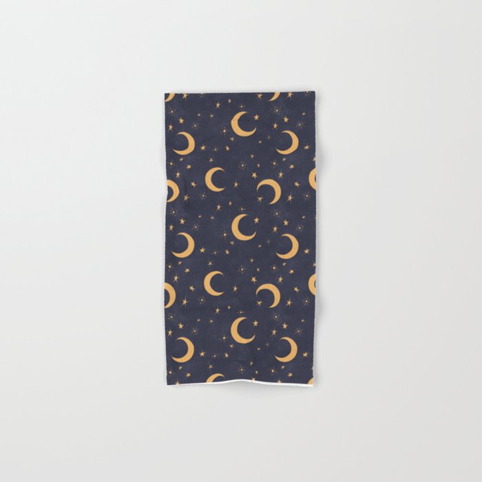 Goodnight Sky - Midnight and gold Bath Towel Gallery Image 1