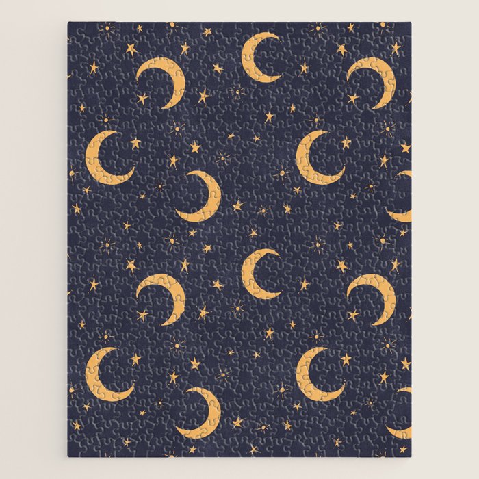 Goodnight Sky - Midnight and gold Jigsaw Puzzle Gallery Image 1