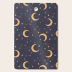 Goodnight Sky - Midnight and gold Cutting Board Gallery Image 1