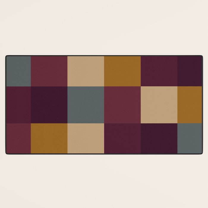 Bold Autumn Checks Pattern - Large XIII Desk Mat Gallery Image 3