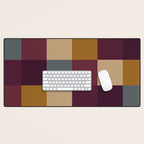 Bold Autumn Checks Pattern - Large XIII Desk Mat Gallery Image 1