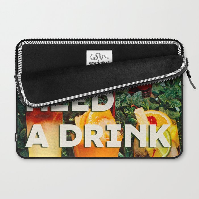 I need a drink (Cocktail time!) Laptop Sleeve Gallery Image 2