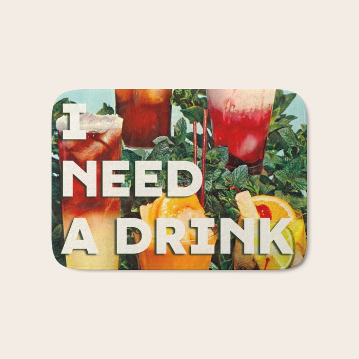 I need a drink (Cocktail time!) Bath Mat Gallery Image 1