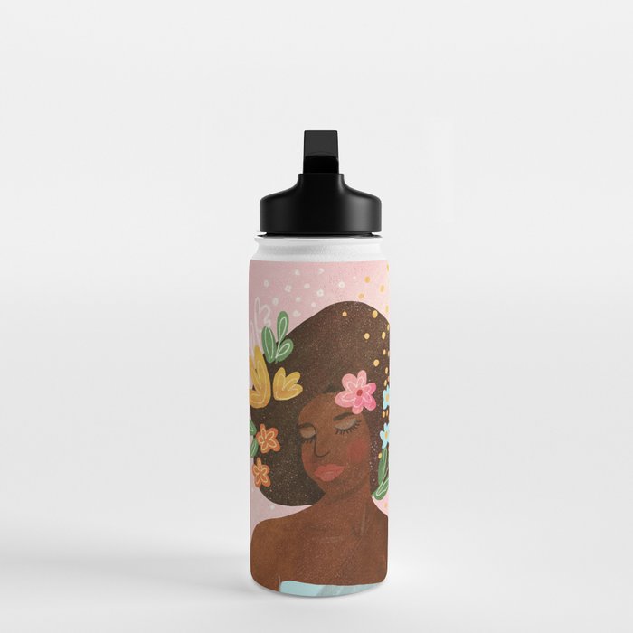 Afro Beauty Queen Water Bottle Gallery Image 3