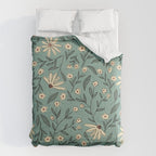 Vintage Floral Neutral - Green Comforter Gallery Image 6