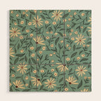 Vintage Floral Neutral - Green Wood Wall Art Gallery Image 1
