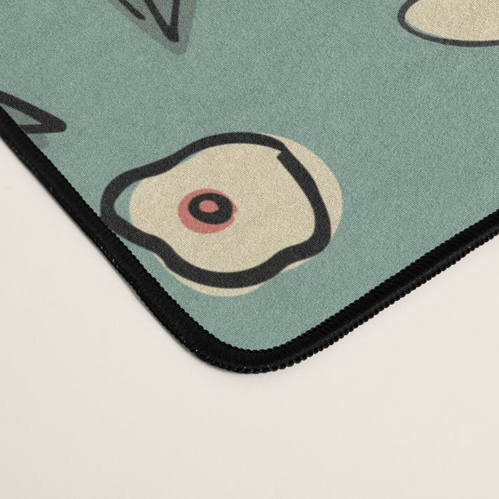 Vintage Floral Neutral - Green Desk Mat Gallery Image 4