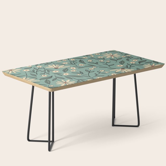 Vintage Floral Neutral - Green Coffee Table Gallery Image 1