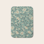 Vintage Floral Neutral - Green Bath Mat Gallery Image 1