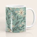 Vintage Floral Neutral - Green Coffee Mug Gallery Image 1
