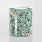 Vintage Floral Neutral - Green Coffee Mug Gallery Image 4