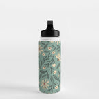 Vintage Floral Neutral - Green Water Bottle Gallery Image 3